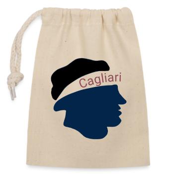 Cagliari - Sac cadeau en coton avec cordon (14 x 20 cm) - nature - Devant