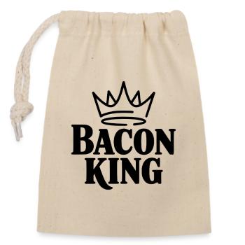 Bacon King - Verschließbarer Geschenkbeutel aus Baumwolle (14x20cm) - Natur - Vorne