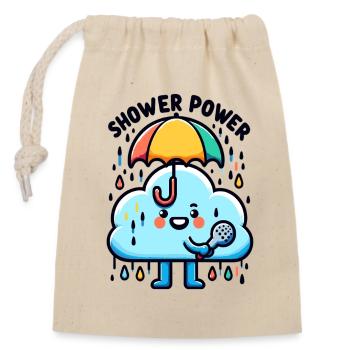 Regenkraft Cloud Song with Microphone - Closable cotton gift bag (14x20cm) - nature - Front
