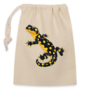 Fire Salamander Salamander - Closable cotton gift bag (14x20cm) - nature - Front