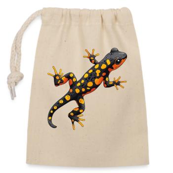 Fire Salamander Salamander - Closable cotton gift bag (14x20cm) - nature - Front