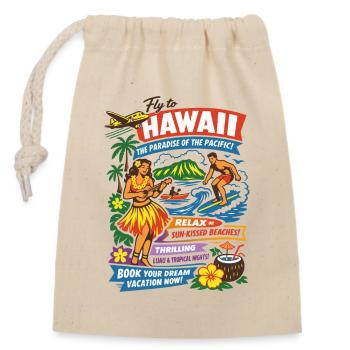 Hawaii Dream Trip 50s Poster - Closable cotton gift bag (14x20cm) - nature - Front