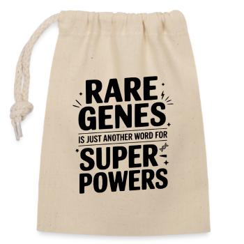 Rare Genes is Just Another Word for Superpowers - Closable cotton gift bag (14x20cm) - nature - Front