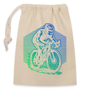 Roadbike Stil für jeden Anlass - Verschließbarer Geschenkbeutel aus Baumwolle (14x20cm) - Natur - Vorne