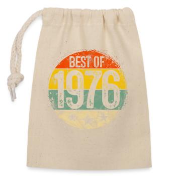 Meilleur de 1976 Coucher du soleil 50e anniversaire - Sac cadeau en coton avec cordon (14 x 20 cm) - nature - Devant