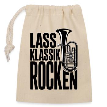 Tuba - Lass Klassik rocken Orchester Musiker - Closable cotton gift bag (14x20cm) - nature - Front
