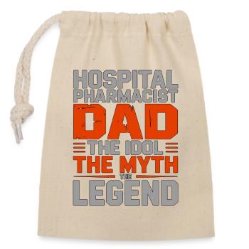 Hospital Pharmacist Dad The Idol Medication Safety - Verschließbarer Geschenkbeutel aus Baumwolle (14x20cm) - Natur - Vorne