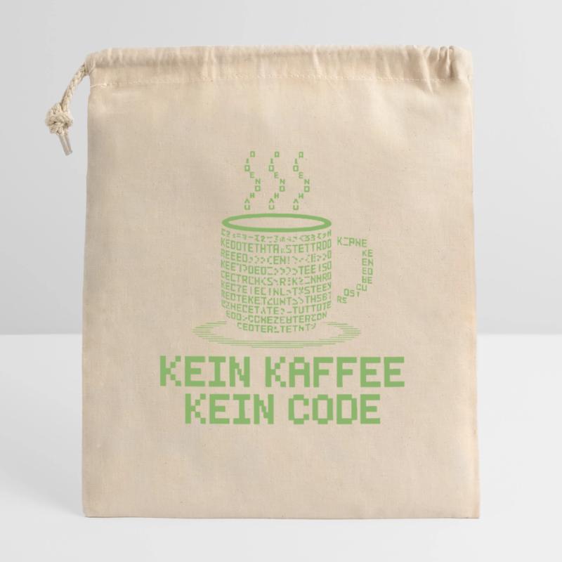 No Coffee No Code Programmeur Informaticien Sac cadeau en coton avec cordon (14 x 20 cm)