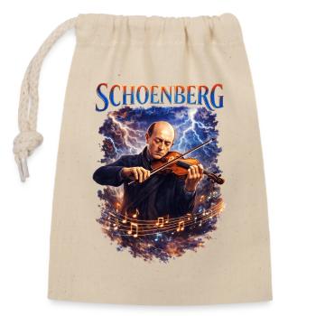Violin in the Storm: Lightning Music - Closable cotton gift bag (14x20cm) - nature - Front