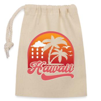 Hawaii Tropical Summer Vacation Shirt - Verschließbarer Geschenkbeutel aus Baumwolle (14x20cm) - Natur - Vorne