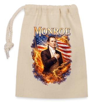 Monroe Patriotic Storm - Closable cotton gift bag (14x20cm) - nature - Front