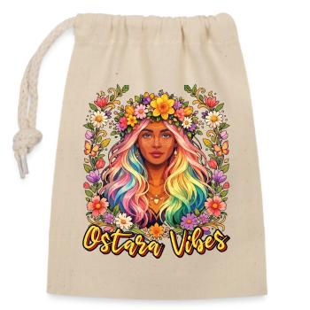 Ostara-Vibes Frohe Ostern Ostara - Verschließbarer Geschenkbeutel aus Baumwolle (14x20cm) - Natur - Vorne