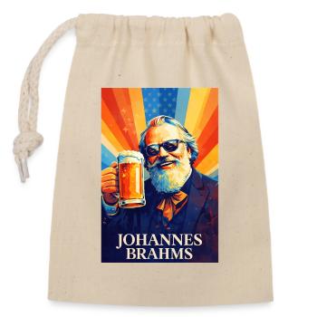 Johannes Brahms - Sac cadeau en coton avec cordon (14 x 20 cm) - nature - Devant