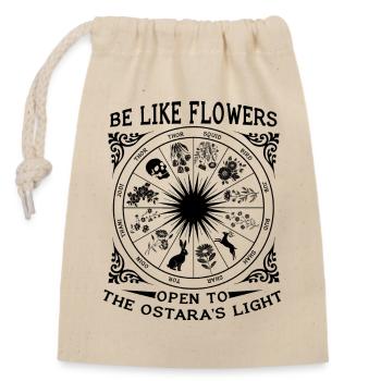 Be Like Flowers Happy Easter Ostara Light - Verschließbarer Geschenkbeutel aus Baumwolle (14x20cm) - Natur - Vorne