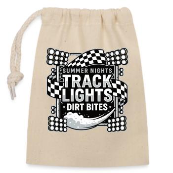 Summer Nights Track Lights Dirt Bites - Verschließbarer Geschenkbeutel aus Baumwolle (14x20cm) - Natur - Vorne