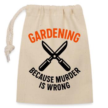Gardening Pruning Shears Anti Stress Humor - Closable cotton gift bag (14x20cm) - nature - Front