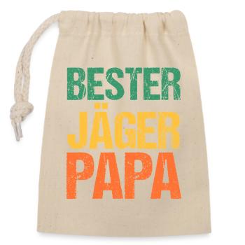 Dad Father Father's Day Hunting Hunting Huntsman Hunter - Closable cotton gift bag (14x20cm) - nature - Front