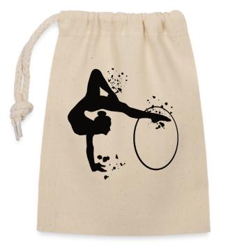 Gymnastics Hoops Rhythmic Gymnastics - Closable cotton gift bag (14x20cm) - nature - Front