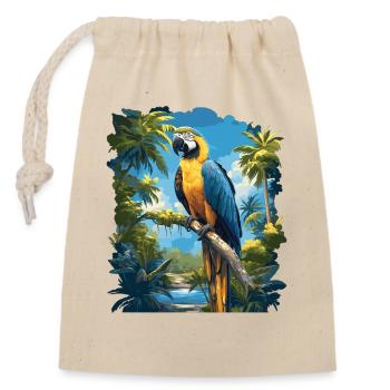 L’ère de l’ara - Sac cadeau en coton avec cordon (14 x 20 cm) - nature - Devant