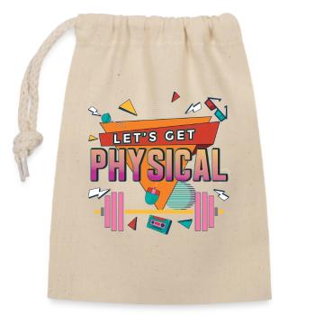 Lets Get Physical Fitness Retro 80s Gym Workout  - Verschließbarer Geschenkbeutel aus Baumwolle (14x20cm) - Natur - Vorne