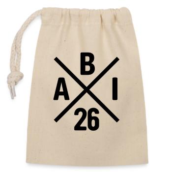 ABI 26 - Abitur - Gift - Contrast Design - Closable cotton gift bag (14x20cm) - nature - Front