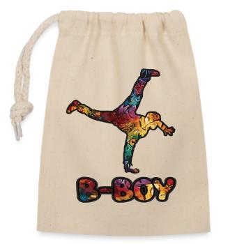 Breakdance B-Boy Streetdance Hip Hop - Verschließbarer Geschenkbeutel aus Baumwolle (14x20cm) - Natur - Vorne