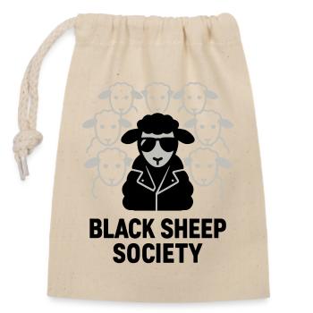 Société du Mouton Noir Black Sheep Society - Sac cadeau en coton avec cordon (14 x 20 cm) - nature - Devant