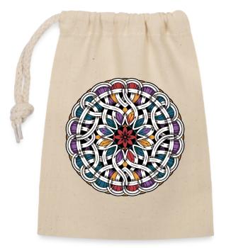 Mandala Beltane Heidnische Maifeierlichkeiten - Verschließbarer Geschenkbeutel aus Baumwolle (14x20cm) - Natur - Vorne