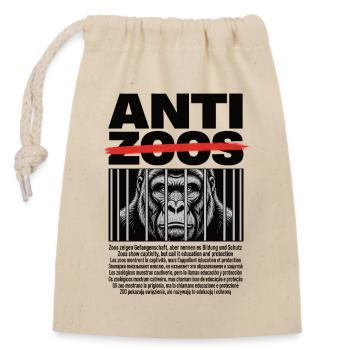Chemise Sauver les Animaux Gorille Bien-être Animal - Sac cadeau en coton avec cordon (14 x 20 cm) - nature - Devant