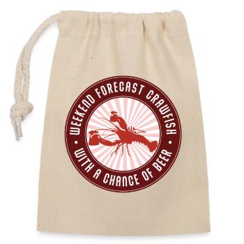 Crawfish Weekend Bierchance - Verschließbarer Geschenkbeutel aus Baumwolle (14x20cm) - Natur - Vorne