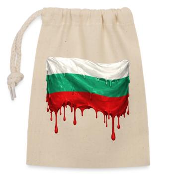 Drapeau bulgare coloré - Sac cadeau en coton avec cordon (14 x 20 cm) - nature - Devant