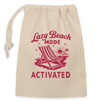 Ambiances estivales activées du Mode Plage Paresseuse - Sac cadeau en coton avec cordon (14 x 20 cm) - nature - Devant