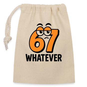 Six Seven Whatever Italian Brainrot Humor Meme  - Verschließbarer Geschenkbeutel aus Baumwolle (14x20cm) - Natur - Vorne