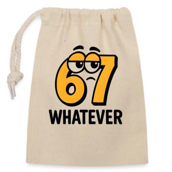 Six Seven Whatever Italian Brainrot Humor Meme  - Verschließbarer Geschenkbeutel aus Baumwolle (14x20cm) - Natur - Vorne