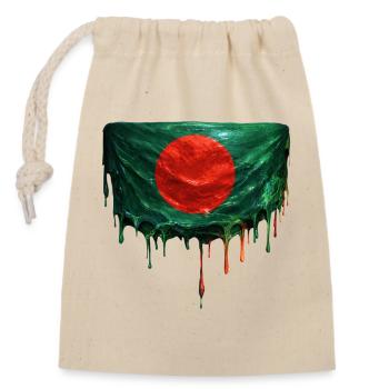 Bangladesch in bunten Farben - Verschließbarer Geschenkbeutel aus Baumwolle (14x20cm) - Natur - Vorne