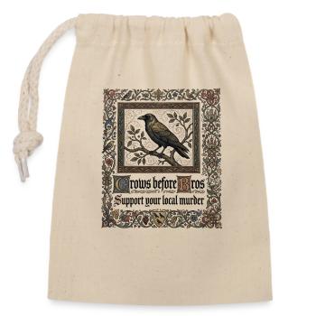 Les corbeaux avant les frères – Soutenez votre Mordk local - Sac cadeau en coton avec cordon (14 x 20 cm) - nature - Devant