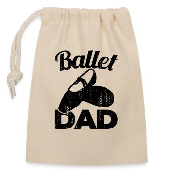 Ballett Papa - Verschließbarer Geschenkbeutel aus Baumwolle (14x20cm) - Natur - Vorne