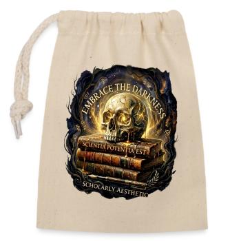 Conception esthétique académique du crâne - Sac cadeau en coton avec cordon (14 x 20 cm) - nature - Devant