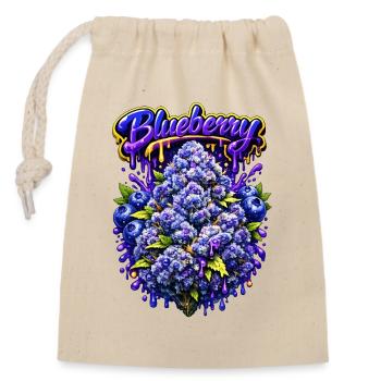 Blueberry Classic Graffiti-Druck - Verschließbarer Geschenkbeutel aus Baumwolle (14x20cm) - Natur - Vorne