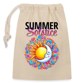 Litha Pagan: Sommersonnenwende, Mittsommer, Mittsommer, Mittsommer. - Verschließbarer Geschenkbeutel aus Baumwolle (14x20cm) - Natur - Vorne