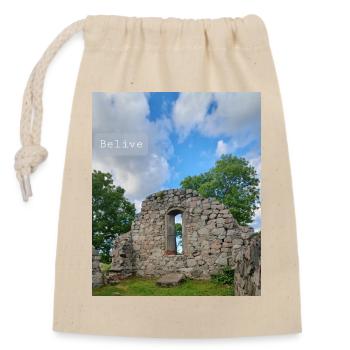 Glauben Sie - Verschließbarer Geschenkbeutel aus Baumwolle (14x20cm) - Natur - Vorne