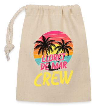 Lloret De Mar Crew - Closable cotton gift bag (14x20cm) - nature - Front