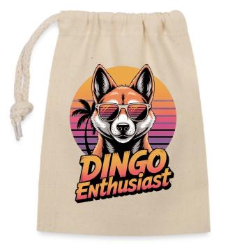 Dingo Australischer Wildhund Tierliebhaber Design  - Verschließbarer Geschenkbeutel aus Baumwolle (14x20cm) - Natur - Vorne