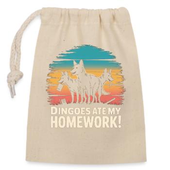 Dingo Australischer Wildhund Tierliebhaber Design - Verschließbarer Geschenkbeutel aus Baumwolle (14x20cm) - Natur - Vorne