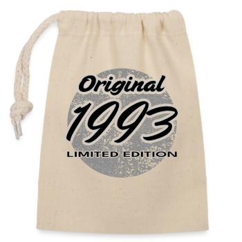 33e anniversaire 1993 cadeau pour hommes et femmes - Sac cadeau en coton avec cordon (14 x 20 cm) - nature - Devant
