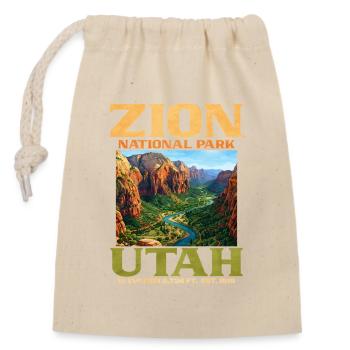 Zion-Nationalpark, gegründet 1919, Utah - Verschließbarer Geschenkbeutel aus Baumwolle (14x20cm) - Natur - Vorne
