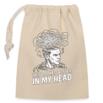 Print Designer This Looked Better In Print Design - Closable cotton gift bag (14x20cm) - nature - Front