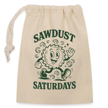 Sawdust on Saturdays | Woodwork DIY - Closable cotton gift bag (14x20cm) - nature - Front