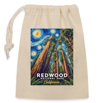 Redwood National Park Himmel California - Verschließbarer Geschenkbeutel aus Baumwolle (14x20cm) - Natur - Vorne