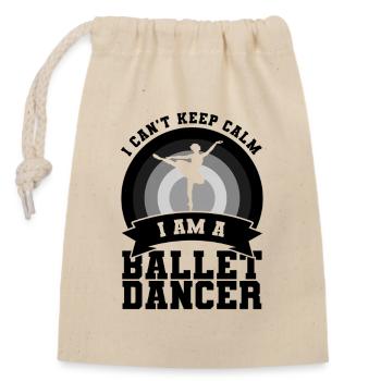 Ballett Tänzerin Spruch - Verschließbarer Geschenkbeutel aus Baumwolle (14x20cm) - Natur - Vorne
